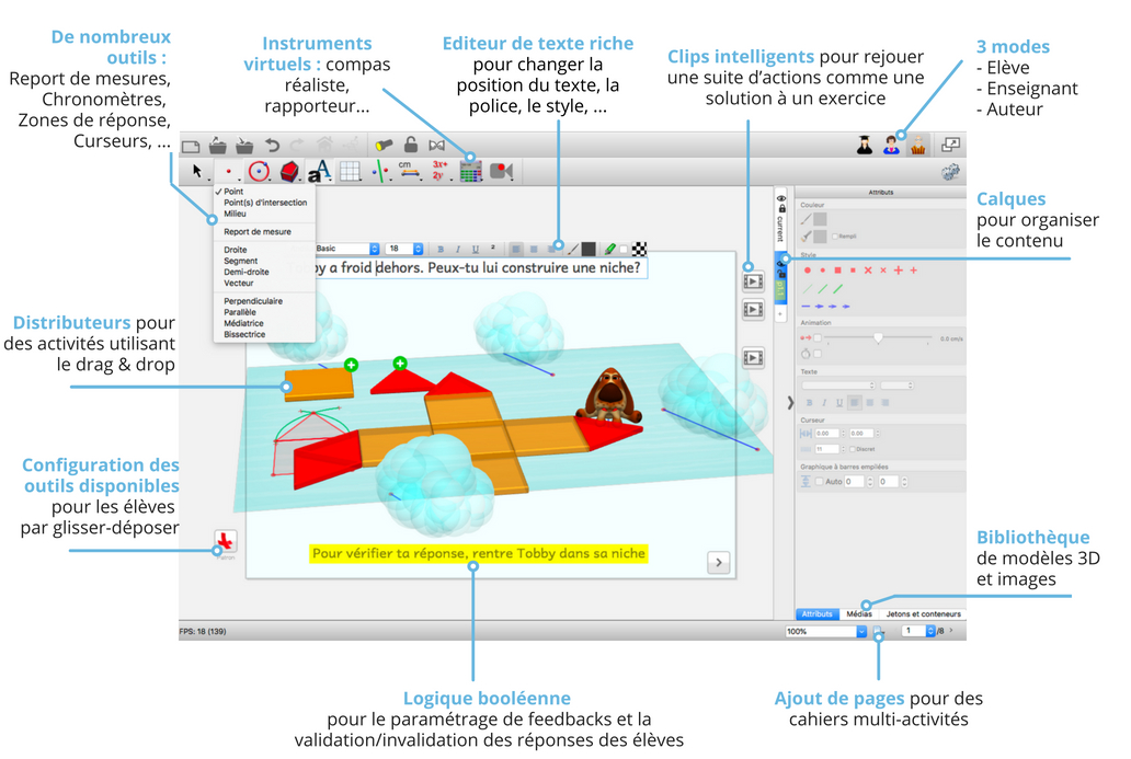 Fonctionnalités de Nouveau Cabri